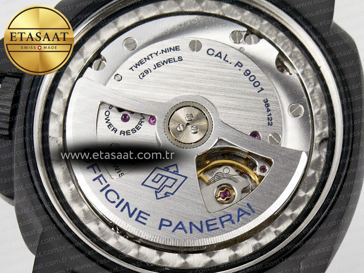 Panerai PAM441 Luminor Due VSF Best Edition Black Dial Black Carbon Bezel on Brown Asso Strap AXXXIV - Görsel 22