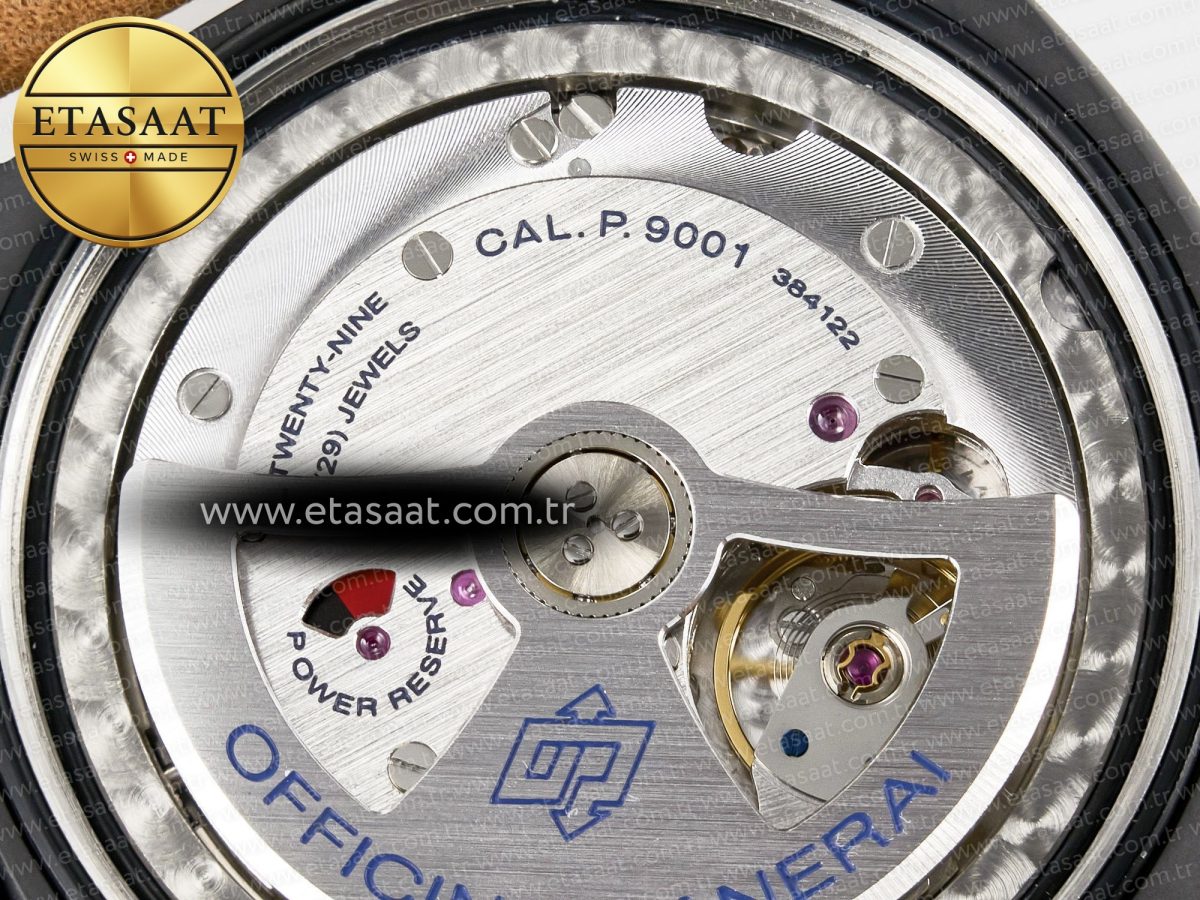 Panerai PAM441 Luminor Due VSF Best Edition Black Dial Black Carbon Bezel on Brown Asso Strap AXXXIV - Görsel 23