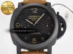Panerai PAM441 Luminor Due VSF Best Edition Black Dial Black Carbon Bezel on Brown Asso Strap AXXXIV - Görsel 4