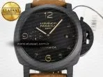Panerai PAM441 Luminor Due VSF Best Edition Black Dial Black Carbon Bezel on Brown Asso Strap AXXXIV - Görsel 4