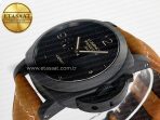 Panerai PAM441 Luminor Due VSF Best Edition Black Dial Black Carbon Bezel on Brown Asso Strap AXXXIV - Görsel 6