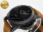 Panerai PAM441 Luminor Due VSF Best Edition Black Dial Black Carbon Bezel on Brown Asso Strap AXXXIV - Görsel 6