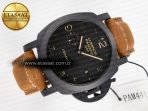 Panerai PAM441 Luminor Due VSF Best Edition Black Dial Black Carbon Bezel on Brown Asso Strap AXXXIV - Görsel 8