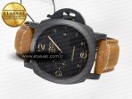 Panerai PAM441 Luminor Due VSF Best Edition Black Dial Black Carbon Bezel on Brown Asso Strap AXXXIV - Görsel 9