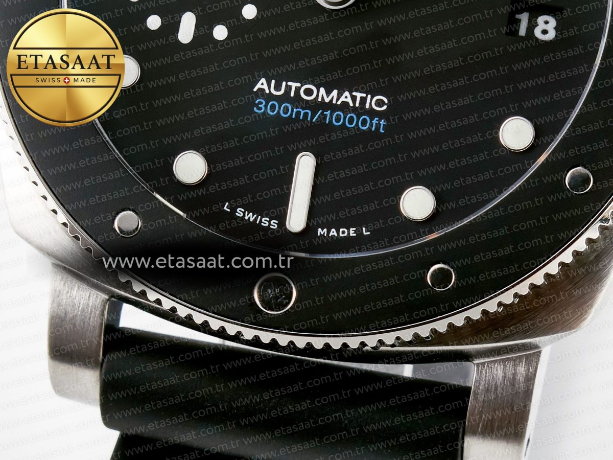 Panerai PAM683 Luminor Submersible 42mm VSF Best Edition Black Dial on Rubber Strap P900 Clone - Görsel 14