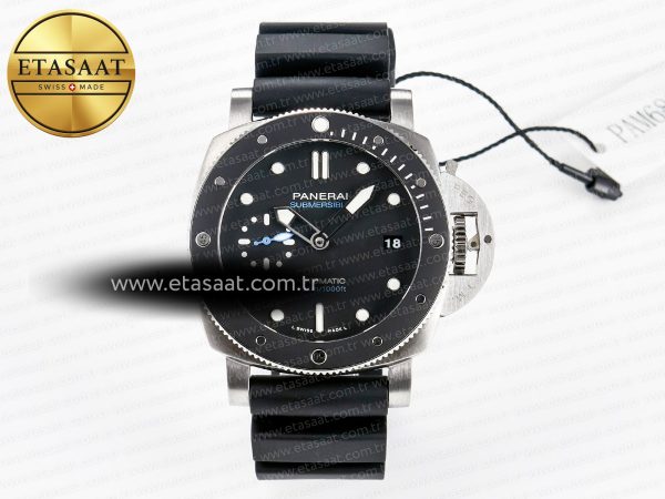 Panerai PAM683 Luminor Submersible 42mm VSF Siyah Clone Eta Saat - Görsel 3 - 1:1 Süper Klon Saat