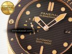 Panerai PAM968 V Bronzo VSF 1:1 Best Edition Brown Ceramic Bezel and Dial on Brown Calfskin Strap P.9010 Clone - Görsel 10