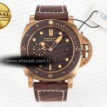 Panerai PAM968 V Bronzo VSF Kahve Seramik and Kadran Clone Eta Saat - Görsel 3 - 1:1 Süper Klon Saat