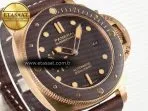 Panerai PAM968 V Bronzo VSF 1:1 Best Edition Brown Ceramic Bezel and Dial on Brown Calfskin Strap P.9010 Clone - Görsel 5
