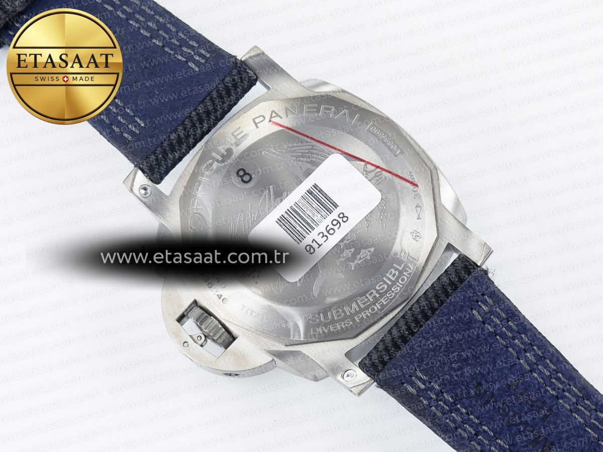 Panerai PAM984 Mike Horn Submersible VSF 1:1 Best Edition Black Dial on Black Nylon Strap P.9010 Clone - Görsel 18