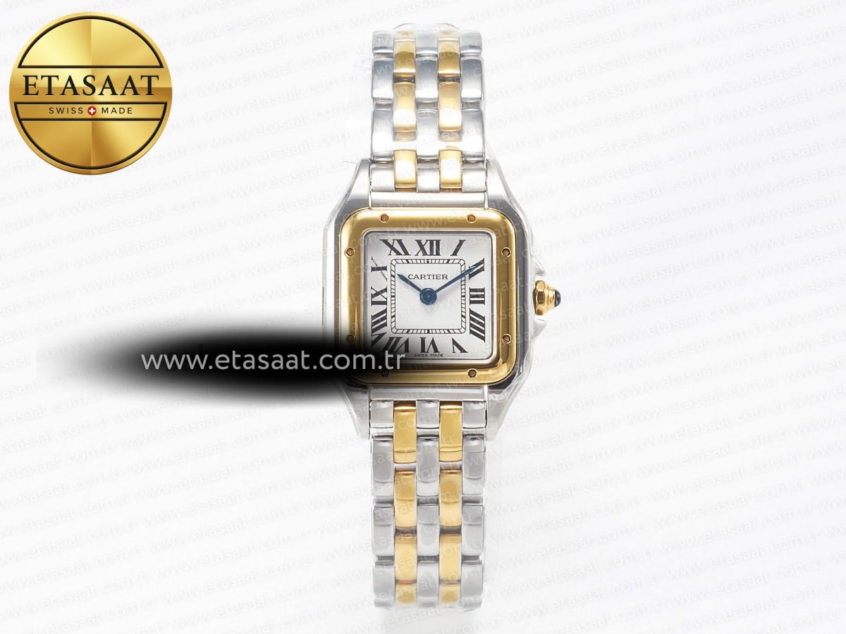 Cartier Panthère Secrete Ladies 22mm SS/YG 8848F 1:1 Best Edition White Dial on SS/YG Bracelet Ronda Quartz - Görsel 3