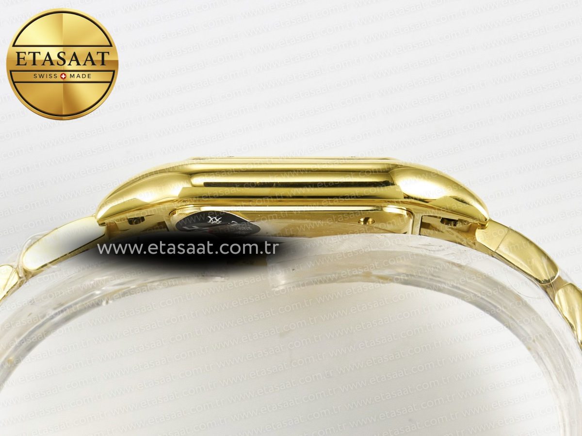 Cartier Panthère Secrete Ladies 22mm YG 8848F 1:1 Best Edition White Dial on YG Bracelet Ronda Quartz - Görsel 12