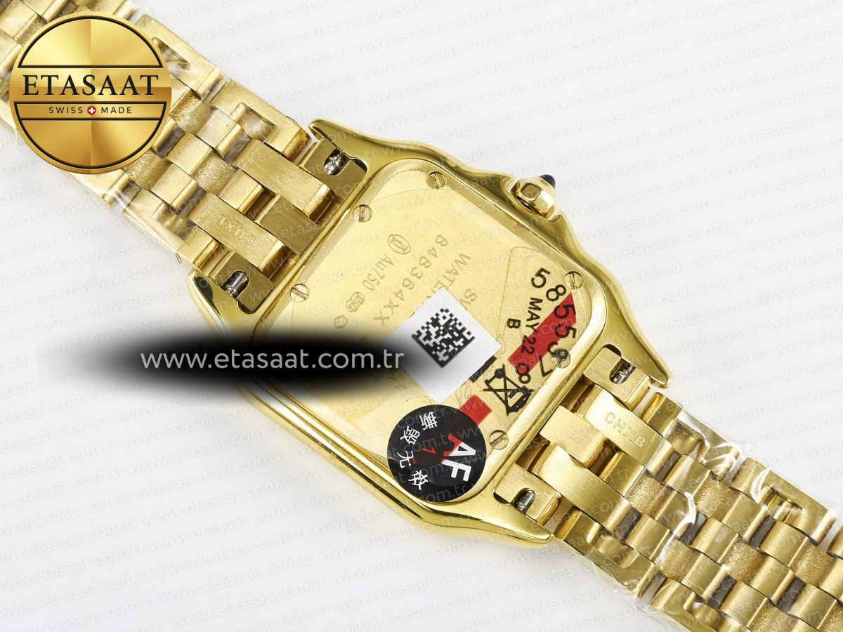 Cartier Panthère Secrete Ladies 22mm YG 8848F 1:1 Best Edition White Dial on YG Bracelet Ronda Quartz - Görsel 15