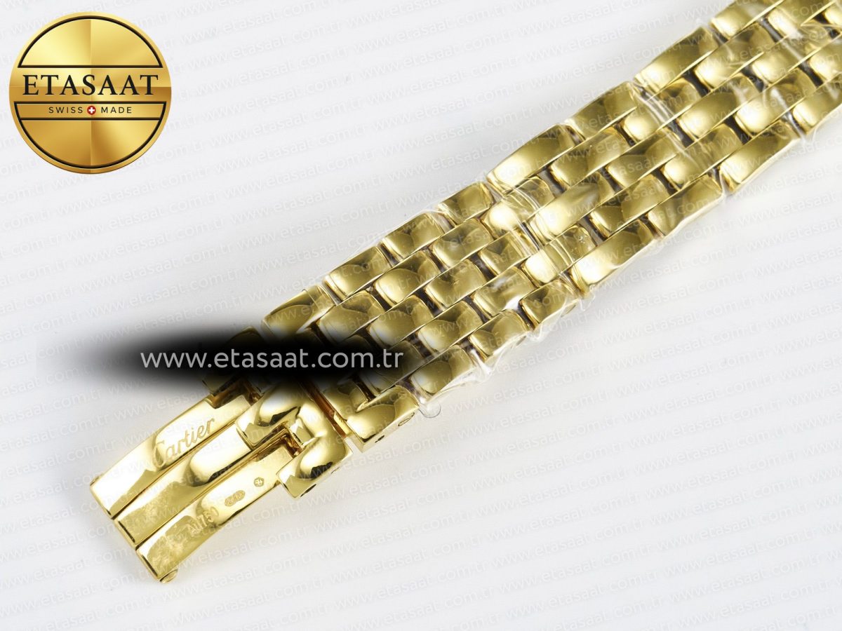 Cartier Panthère Secrete Ladies 22mm YG 8848F 1:1 Best Edition White Dial on YG Bracelet Ronda Quartz - Görsel 17