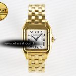 Cartier Panthère Secrete Kadın 22mm YG 8848F Beyaz Quartz Eta Saat - Görsel 3 - 1:1 Süper Klon Saat