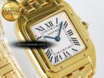 Cartier Panthère Secrete Ladies 22mm YG 8848F 1:1 Best Edition White Dial on YG Bracelet Ronda Quartz - Görsel 5