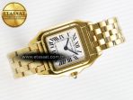 Cartier Panthère Secrete Ladies 22mm YG 8848F 1:1 Best Edition White Dial on YG Bracelet Ronda Quartz - Görsel 8