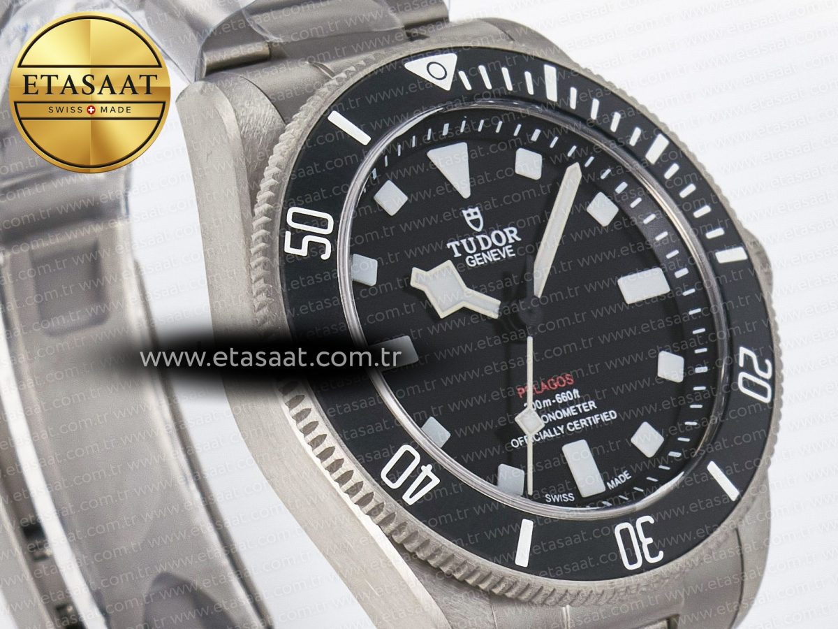 Tudor Pelagos M25407N-0001 39mm Black Ceramic Ti ZF 1:1 Best Edition Black Dial on Titanium Bracelet A2824 v2 - Görsel 5