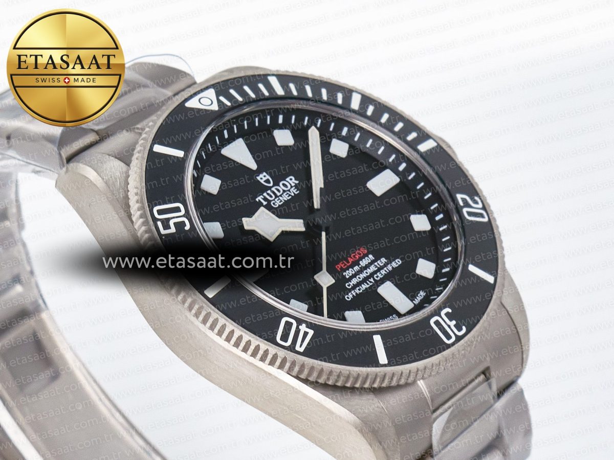 Tudor Pelagos M25407N-0001 39mm Black Ceramic Ti ZF 1:1 Best Edition Black Dial on Titanium Bracelet A2824 v2 - Görsel 7