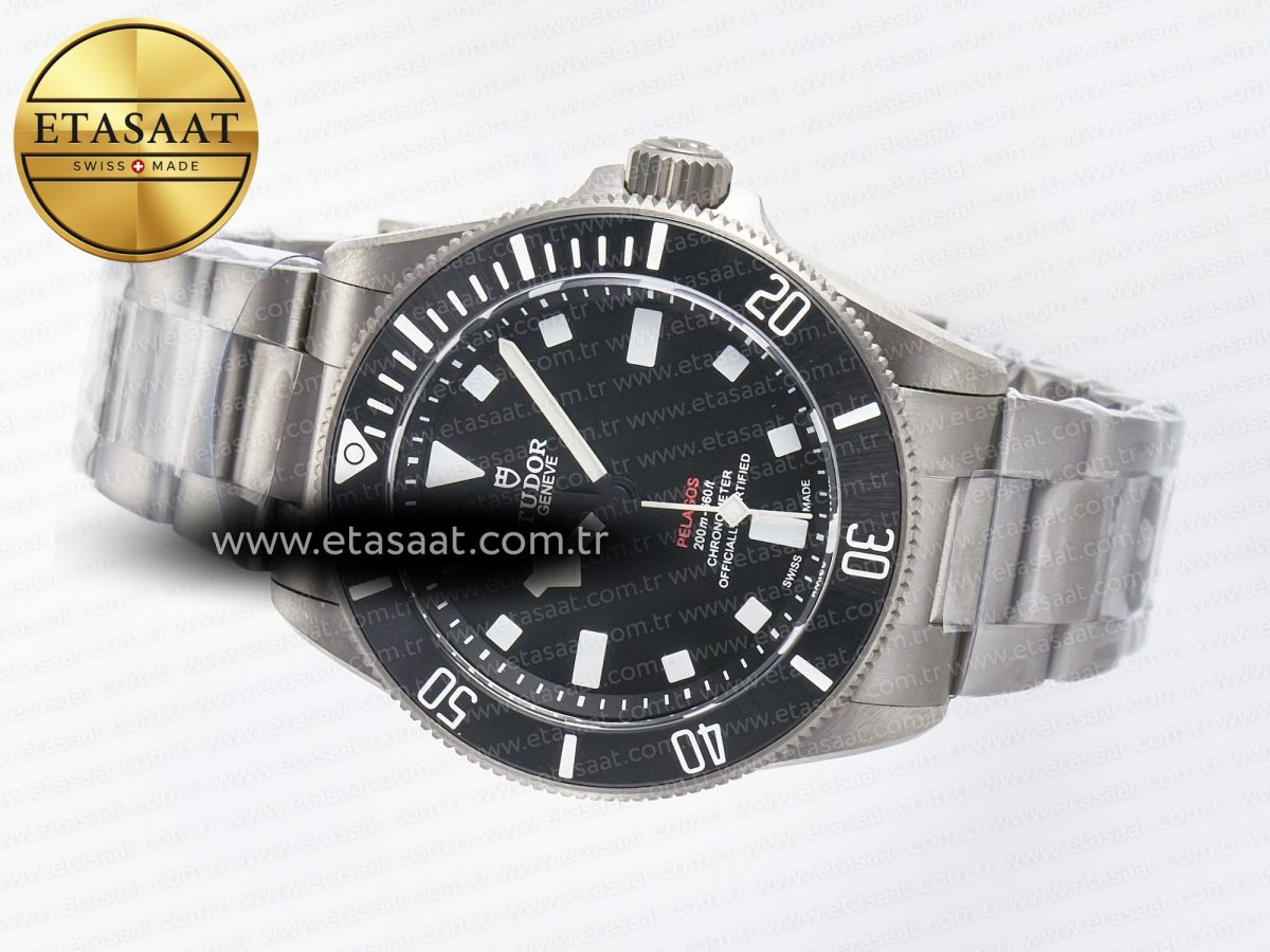 Tudor Pelagos M25407N-0001 39mm Black Ceramic Ti ZF 1:1 Best Edition Black Dial on Titanium Bracelet A2824 v2 - Görsel 9