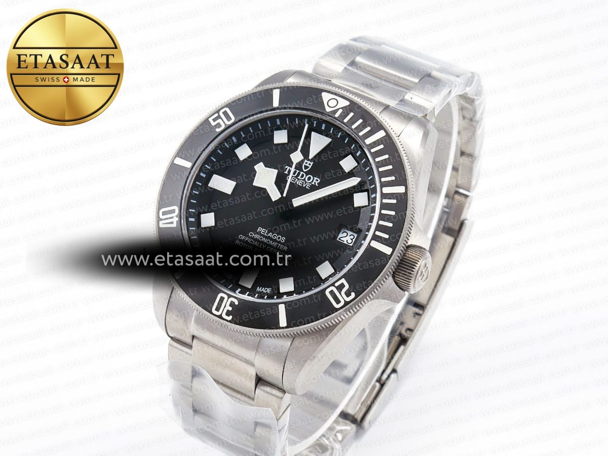 Tudor Pelagos Titanium Black Ceramic XF 1:1 Best Edition Black Dial on Titanium Bracelet A2824 - Görsel 1