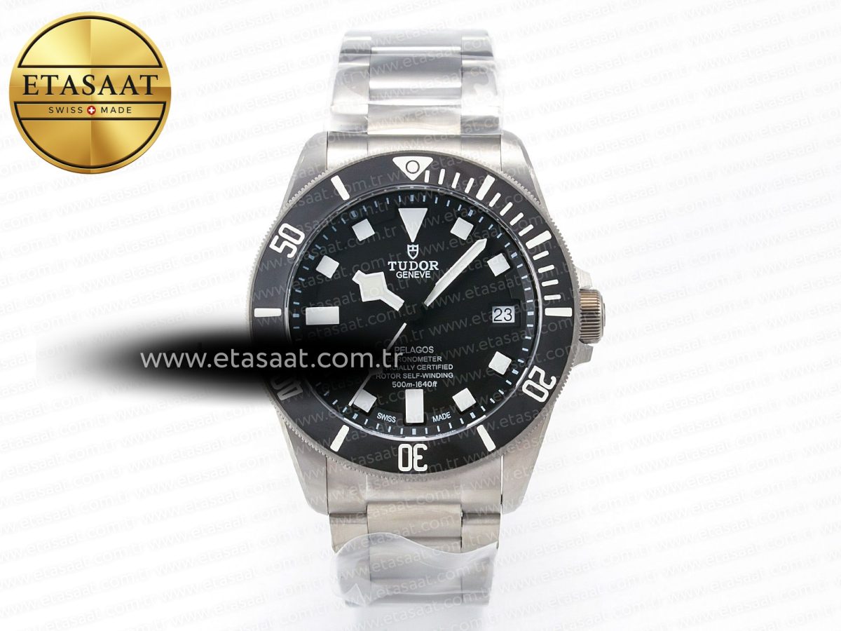 Tudor Pelagos Titanium Black Ceramic XF 1:1 Best Edition Black Dial on Titanium Bracelet A2824 - Görsel 3