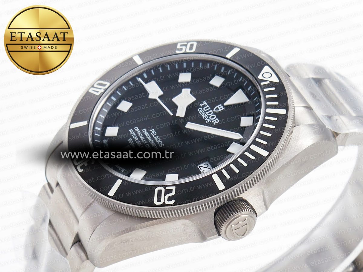 Tudor Pelagos Titanium Black Ceramic XF 1:1 Best Edition Black Dial on Titanium Bracelet A2824 - Görsel 6