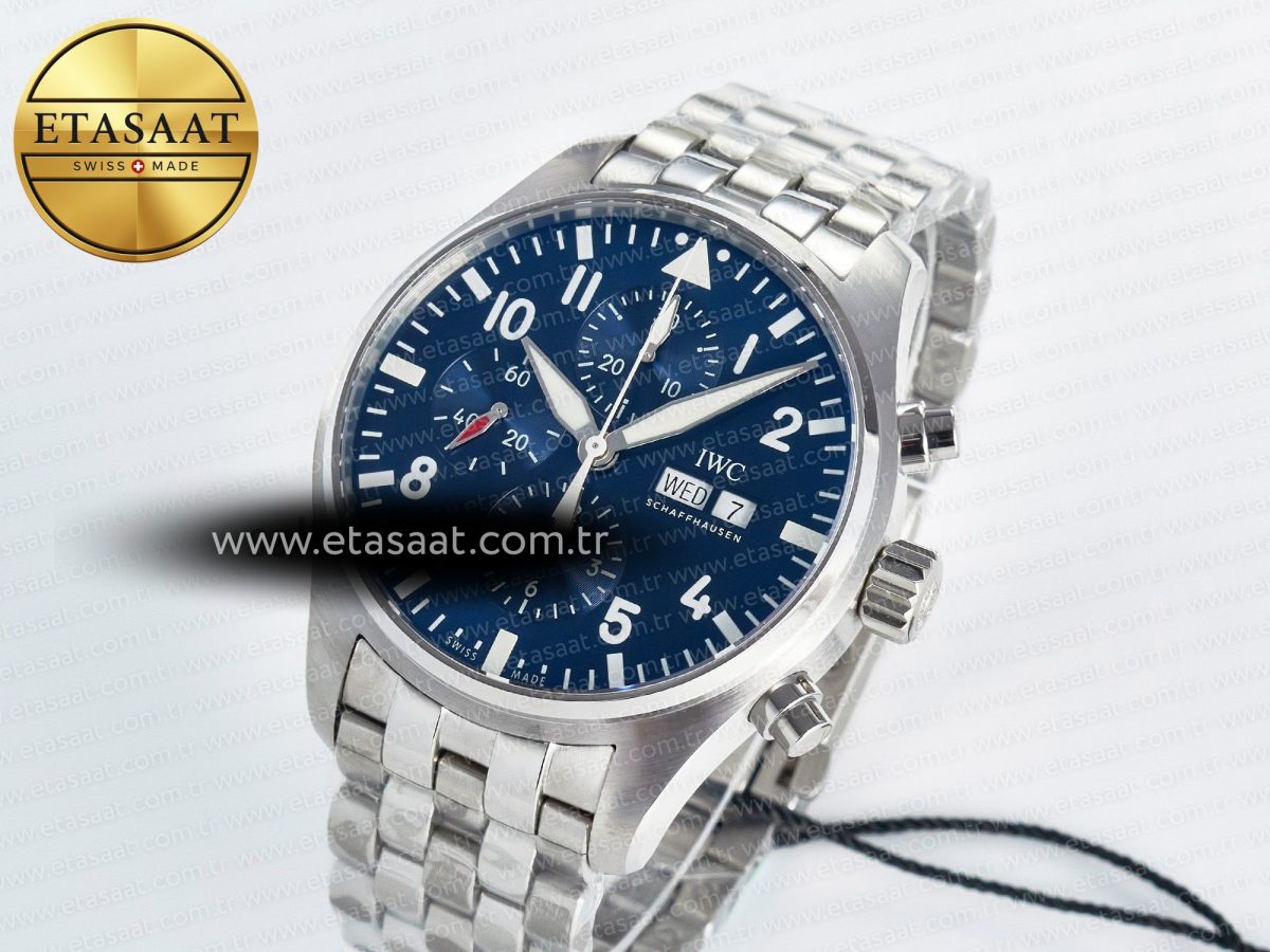 IWC Pilot Chrono IW377717 “Le Petit Prince” 2016 ZF 1:1 Best Edition on New SS Bracelet A7750 - Görsel 1