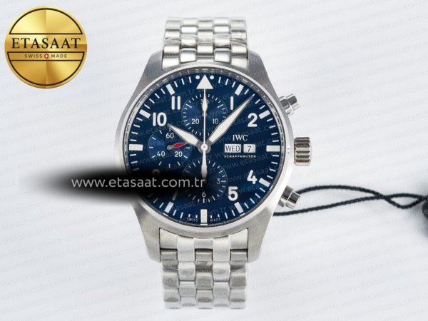 IWC Pilot Kronograf IW377717 Le Petit Prince 2016 ZF A7750 Eta Saat - 1:1 Süper Klon Replika Saat