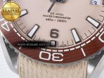 Omega Planet Ocean 43.5mm SS VSF 1:1 Best Edition Brown Bezel Sand Dial on Sand Rubber Strap A8900 Super Clone - Görsel 12