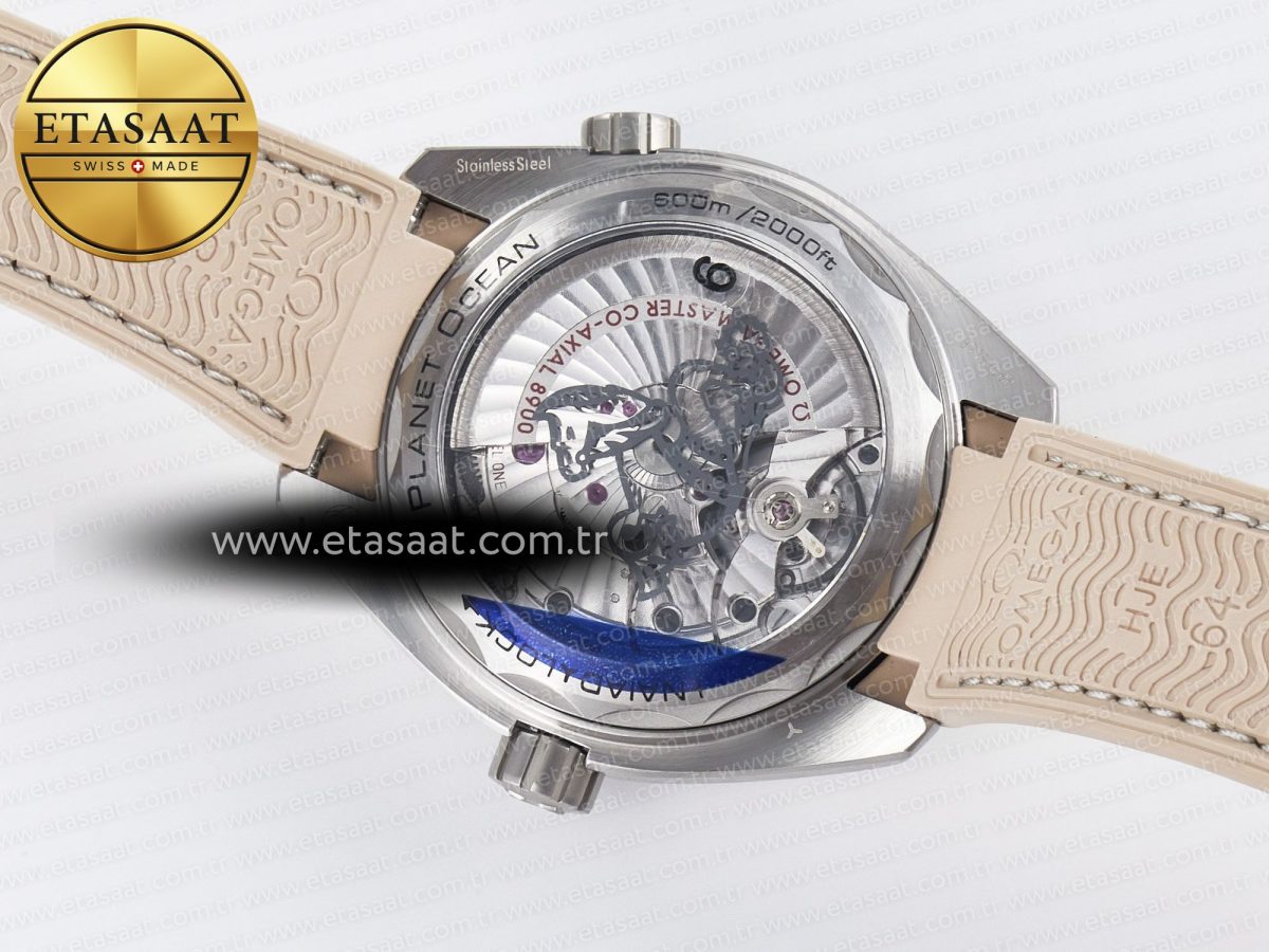 Omega Planet Ocean 43.5mm SS VSF 1:1 Best Edition Brown Bezel Sand Dial on Sand Rubber Strap A8900 Super Clone - Görsel 17