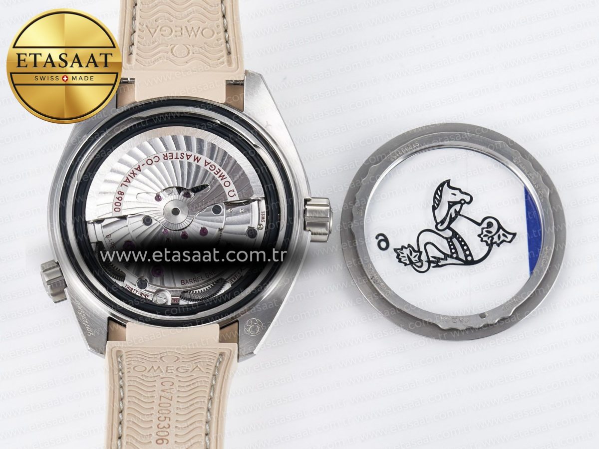 Omega Planet Ocean 43.5mm SS VSF 1:1 Best Edition Brown Bezel Sand Dial on Sand Rubber Strap A8900 Super Clone - Görsel 18