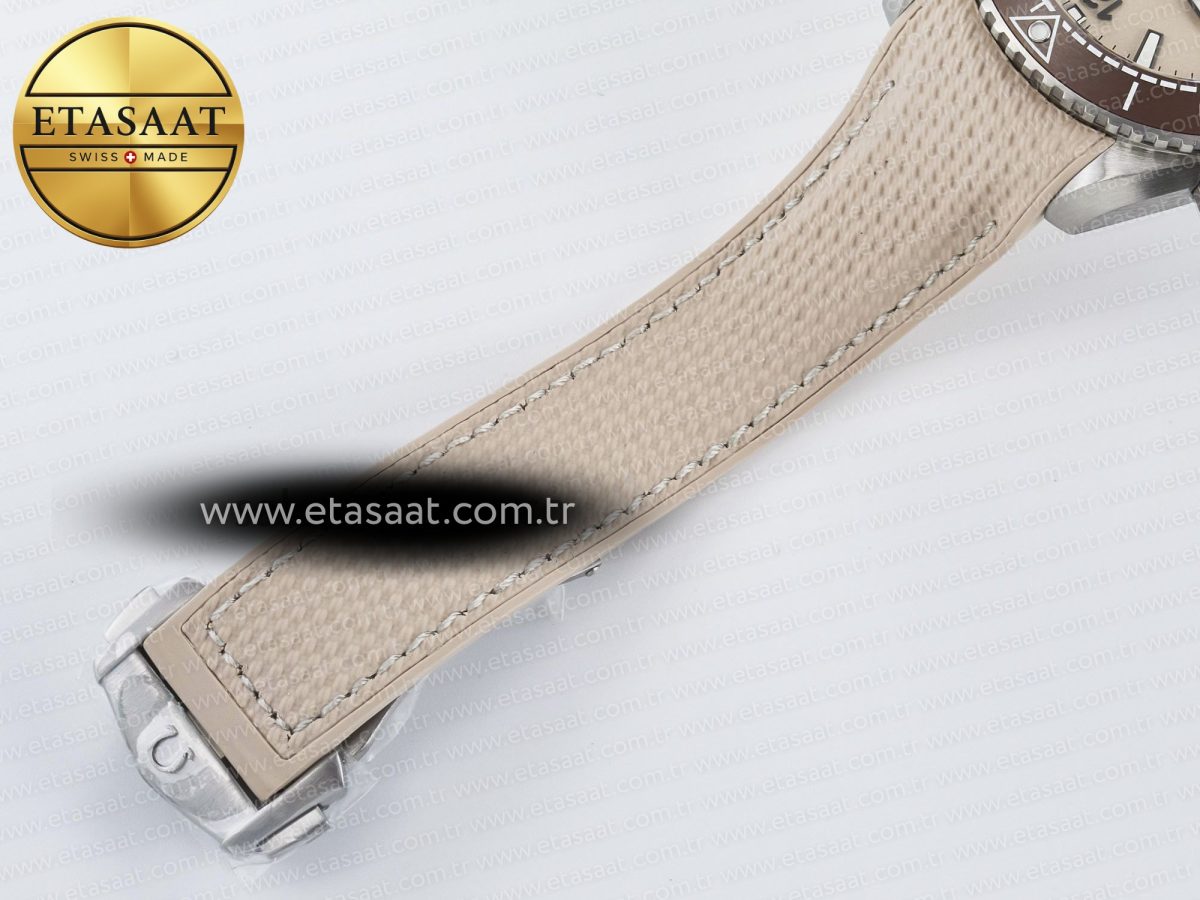 Omega Planet Ocean 43.5mm SS VSF 1:1 Best Edition Brown Bezel Sand Dial on Sand Rubber Strap A8900 Super Clone - Görsel 26