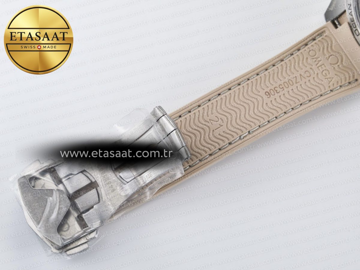 Omega Planet Ocean 43.5mm SS VSF 1:1 Best Edition Brown Bezel Sand Dial on Sand Rubber Strap A8900 Super Clone - Görsel 27
