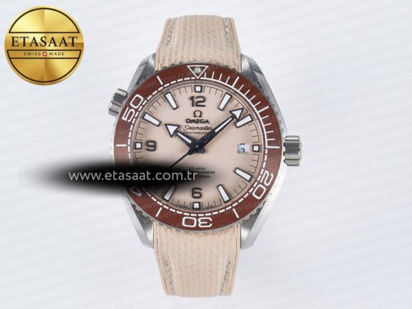 Omega Planet Ocean 43.5mm VSF Kahve Kum Kadran Kum A8900 Eta Saat - 1:1 Süper Klon Replika Saat