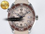Omega Planet Ocean 43.5mm SS VSF 1:1 Best Edition Brown Bezel Sand Dial on Sand Rubber Strap A8900 Super Clone - Görsel 4