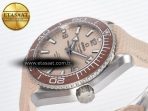 Omega Planet Ocean 43.5mm SS VSF 1:1 Best Edition Brown Bezel Sand Dial on Sand Rubber Strap A8900 Super Clone - Görsel 6