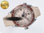 Omega Planet Ocean 43.5mm SS VSF 1:1 Best Edition Brown Bezel Sand Dial on Sand Rubber Strap A8900 Super Clone - Görsel 8