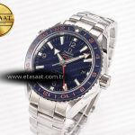 Omega Planet Ocean 600M Co-Axial GMT 43.5mm VSF 1:1 Best Edition Blue Dial Blue Ceramic Bezel on SS Bracelet A8605 Super Clone