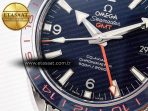 Omega Planet Ocean 600M Co-Axial GMT 43.5mm VSF 1:1 Best Edition Blue Dial Blue Ceramic Bezel on SS Bracelet A8605 Super Clone - Görsel 10