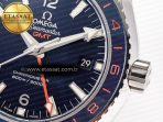 Omega Planet Ocean 600M Co-Axial GMT 43.5mm VSF 1:1 Best Edition Blue Dial Blue Ceramic Bezel on SS Bracelet A8605 Super Clone - Görsel 12
