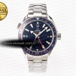 Omega Planet Ocean 600M Co-Axial GMT 43.5mm VSF Mavi A8605 Eta Saat - Görsel 3 - 1:1 Süper Klon Saat