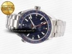 Omega Planet Ocean 600M Co-Axial GMT 43.5mm VSF 1:1 Best Edition Blue Dial Blue Ceramic Bezel on SS Bracelet A8605 Super Clone - Görsel 9
