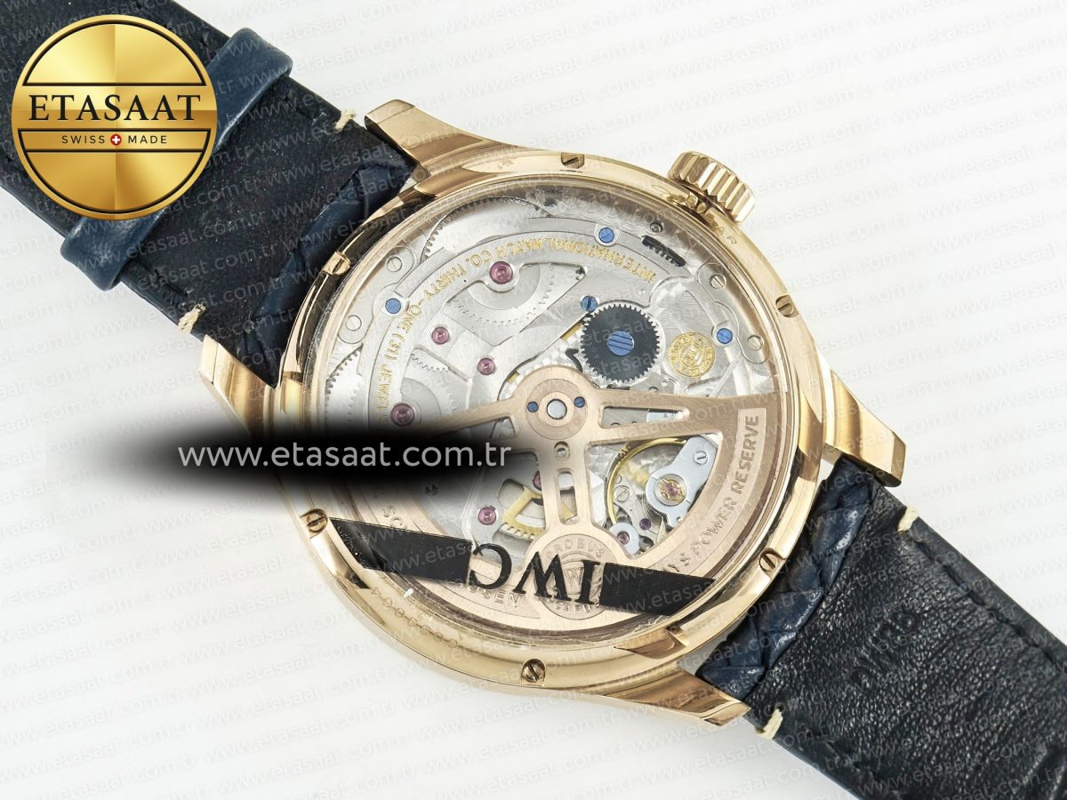 IWC Portugieser Perpetual Calendar 5033 Blue Dial on Blue Leather A52610 - Görsel 17