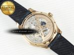 IWC Portugieser Perpetual Calendar RG 5033 Blue Dial on Blue Leather Strap A52610 - Görsel 14