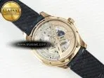 IWC Portugieser Perpetual Calendar RG 5033 Blue Dial on Blue Leather Strap A52610 - Görsel 14