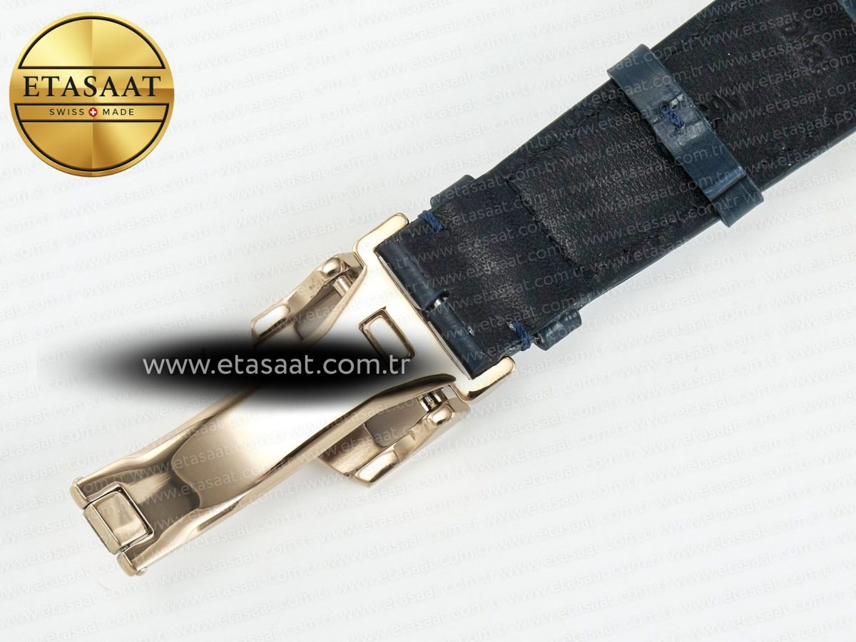 IWC Portugieser Perpetual Calendar RG 5033 Blue Dial on Blue Leather Strap A52610 - Görsel 20