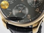 IWC Portugieser Perpetual Calendar RG 5033 Gray Dial on Black A52610 - Görsel 12