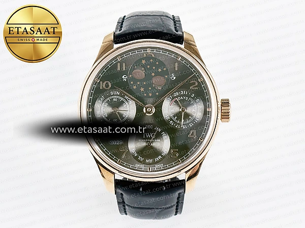 IWC Portugieser Daimi Takvim RG 5033 Gri A52610 Eta Saat - 1:1 Süper Klon Replika Saat