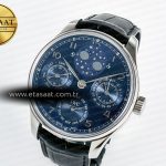 IWC Portugieser Perpetual Calendar SS 5033  Blue Dial on Black A52610